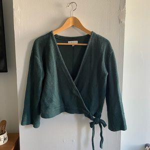 Madewell Texture and Thread forest wrap top